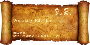 Veszteg Réka névjegykártya